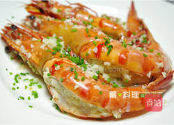蒜泥蒸大虾的做法图解5