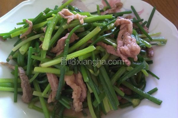 韭菜花炒肉丝的做法 菜谱 香哈网