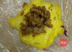 蛋饼肉馅紫薯包饭的做法图解11