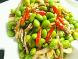 毛豆米炒肉丝