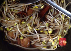 五花肉烧豆芽的做法图解5