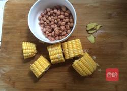 玉米花生炖猪骨的做法图解2