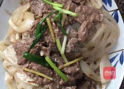 牛肉炒嫩莲藕的做法图解8