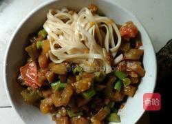 茄子豆角凉拌面的做法图解3