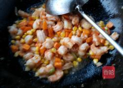 滑炒虾段的做法图解4