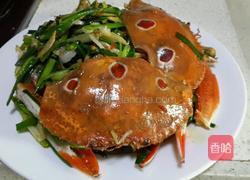 姜葱炒螃蟹的做法图解8