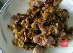 酸菜炒肉的做法图解4