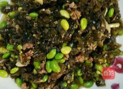 雪里蕻炒肉末毛豆的做法图解6