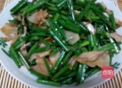五花肉油豆皮炒韭菜苔的做法图解7