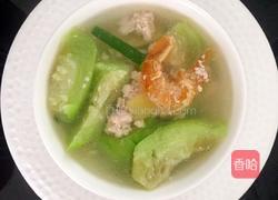 肉沫虾仁丝瓜汤的做法图解7