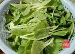 肉末小白菜汤的做法图解1