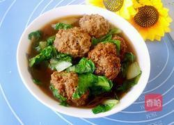 小白菜烩丸子的做法图解3