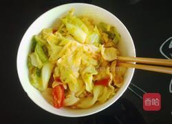 蕃茄炒卷心菜的做法图解6