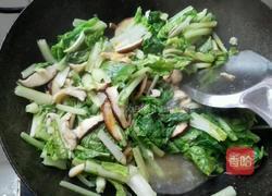 香菇炒小白菜的做法图解7