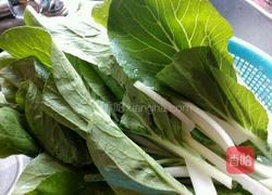 冬菇炒小白菜的做法图解1