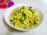 玉米火腿炒青瓜