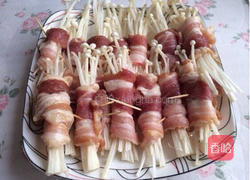五花肉卷金针菇的做法图解3