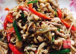 香菇绿豆芽炒肉丝的做法图解8