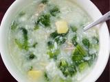 芥菜咸蛋瘦肉粥
