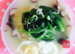 青菜鸡蛋面的做法图解6