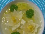 白菜莲花粉丝汤