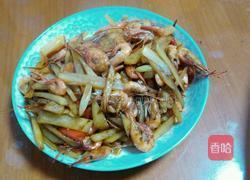 土豆条爆炒河虾的做法图解3