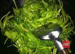 炒油麦菜的做法图解4