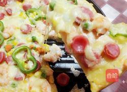 虾仁火腿披萨的做法图解12