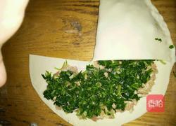 猪肉荠菜三角包的做法图解4