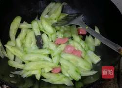 黄瓜超火腿的做法图解2