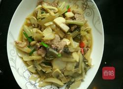 冬腌菜炒蘑菇的做法图解4