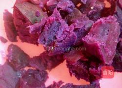 豆沙紫薯玫瑰花汤圆的做法图解1