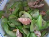 丝瓜炒肉片
