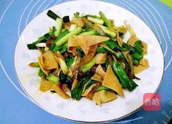豆皮炒青蒜的做法图解6