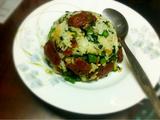 芥蓝腊肠炒饭