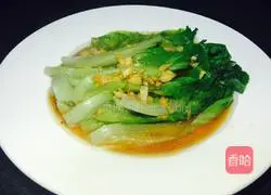 蒜汁蚝油生菜的做法图解9