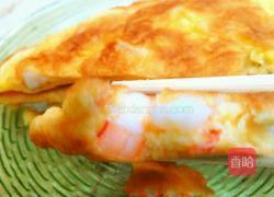 虾仁鸡蛋饼的做法图解6