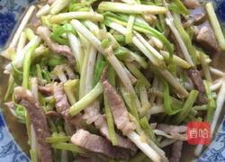蒜苗炒肉丝的做法图解4