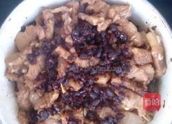 老干妈菜干豆腐蒸肉的做法图解4