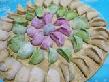 彩色素水饺