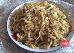 鸡蛋瘦肉炒饼的做法图解8