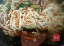 青菜火腿炒面的做法图解7