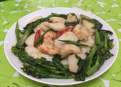 芥蓝虾仁炒年糕