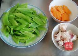 莴苣胡萝卜片炒肉的做法图解2