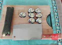 肉松香蕉黄瓜寿司的做法图解12
