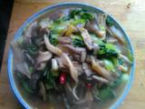 青菜炒蘑菇