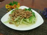 白灼生菜炒肉末