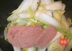 娃娃菜午餐肉的做法图解4