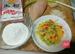 田园虾米鸡肉饼的做法图解1