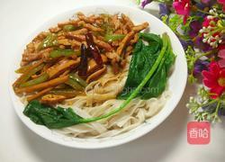香干青椒肉丝拌面的做法图解10